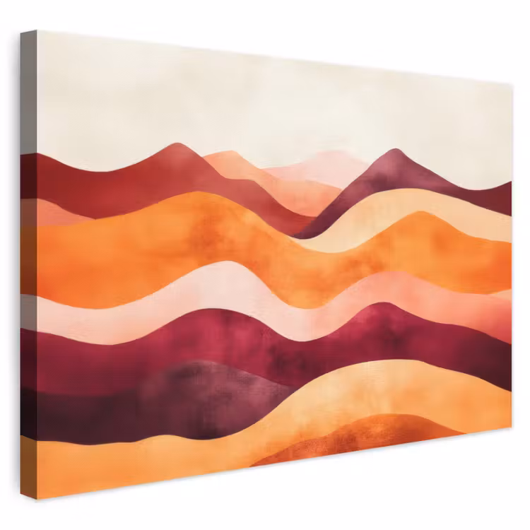 Leinwandbild - Abstrakt - Landschaft - Wellen — 1
