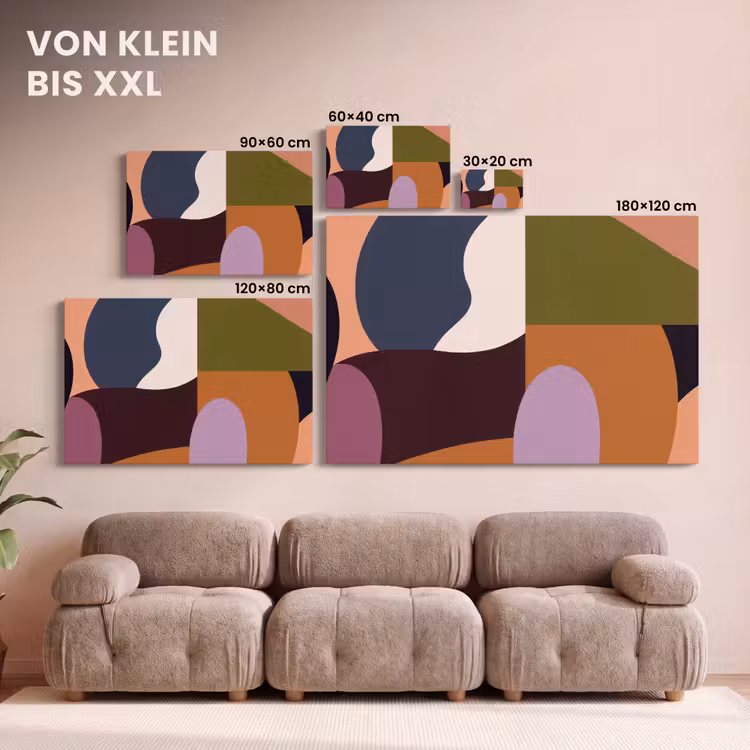 Leinwandbild - Formen - Abstrakt - Farben - Quadratisch — 6