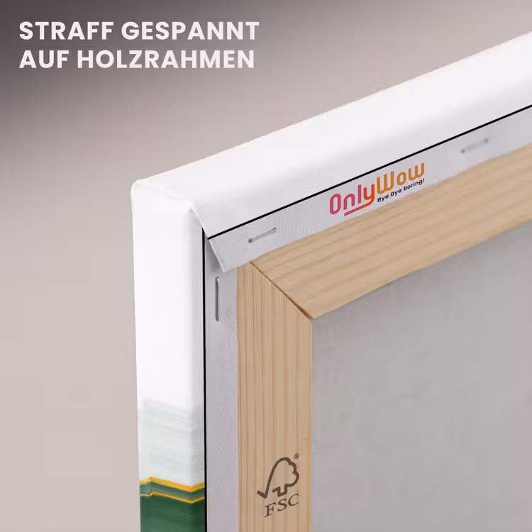 Leinwandbild - Marmor - Grün - Luxus - Gold - Marmoroptik — 5