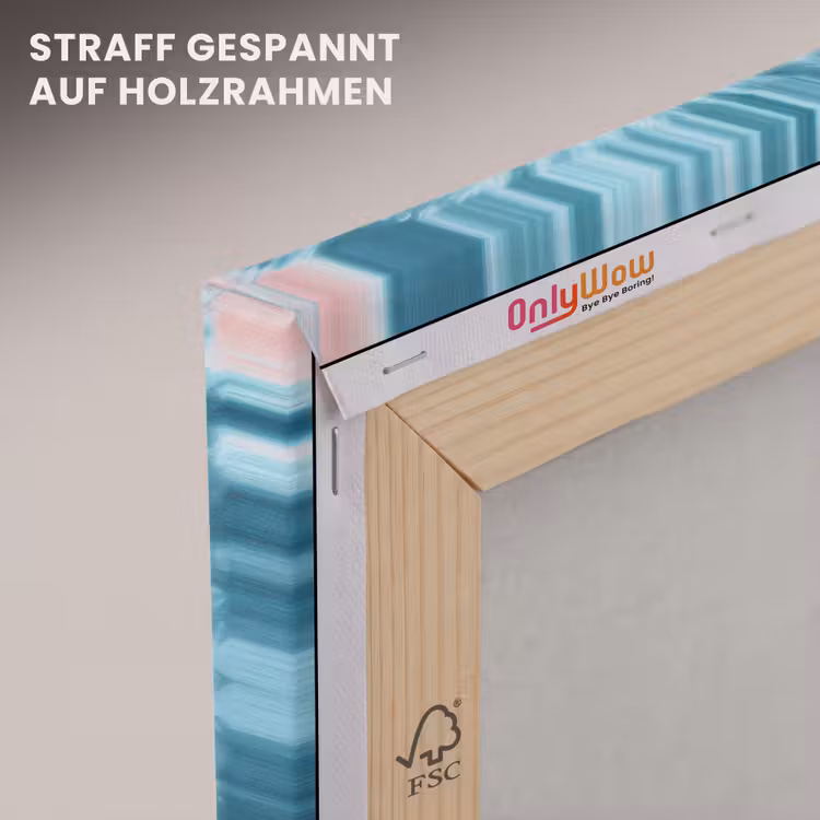 Leinwandbild - Herzförmig - Krawattenfärbung - Pastelltöne - Hellgrün — 5