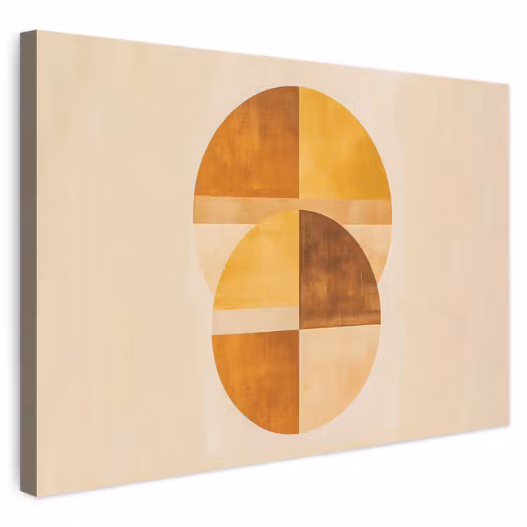 Leinwandbild - Kreise - Gelb - Minimalistisch — 1