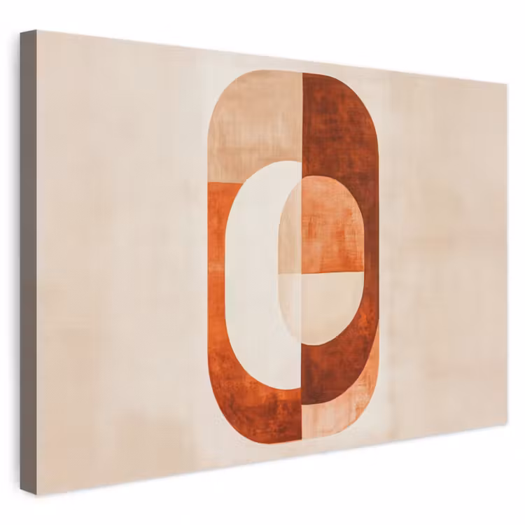 Leinwandbild - Illustration - Abstrakt - Formen - Rot — 1