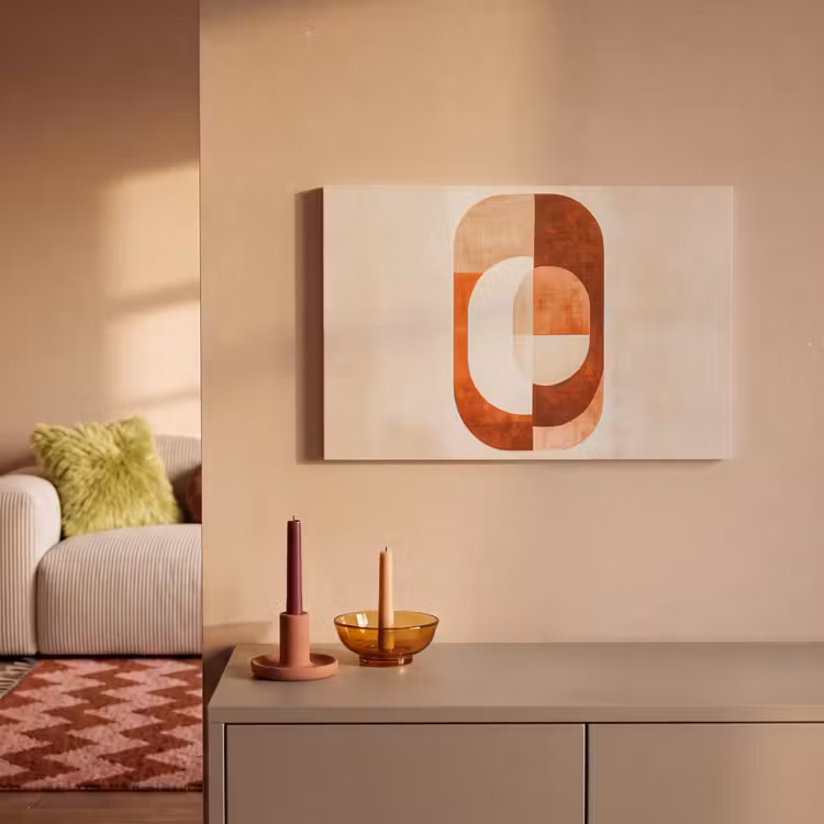 Leinwandbild - Illustration - Abstrakt - Formen - Rot — 2