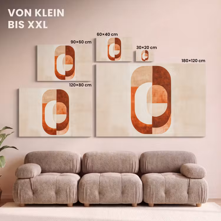 Leinwandbild - Illustration - Abstrakt - Formen - Rot — 6