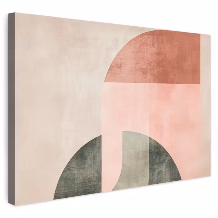 Leinwandbild - Kreis - Abstrakt - Rosa — 1