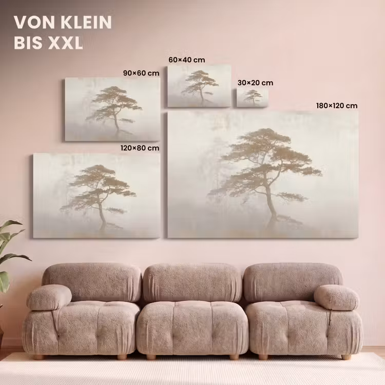 Leinwandbild - Baum - Orientalischer Stil - Landschaft — 6
