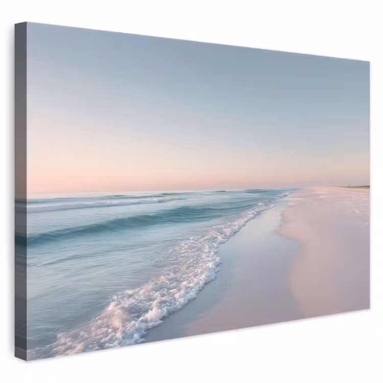 Leinwandbild - Küstenlinie - Pastell - Wasser — 1