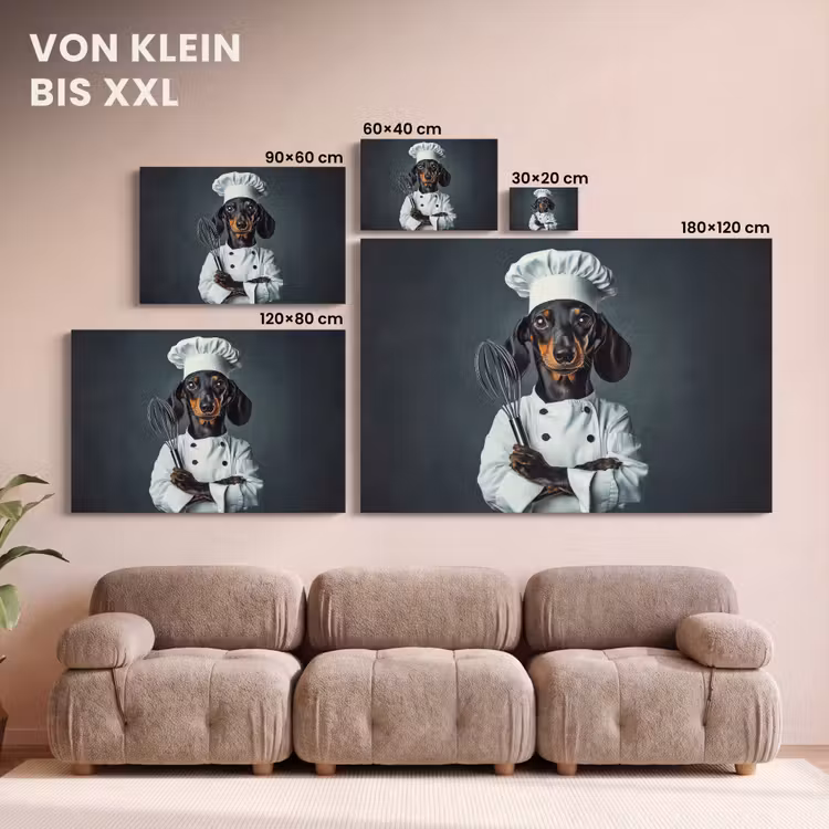 Leinwandbild - Hund - Garde - Koch — 6