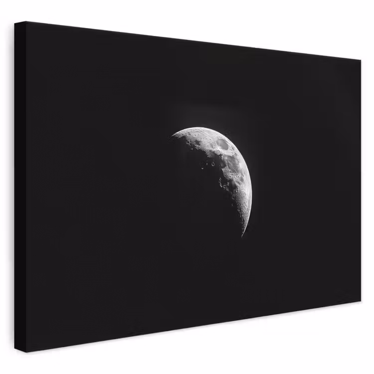 Leinwandbild - Mond - Himmel - Schwarz - Schatten — 1