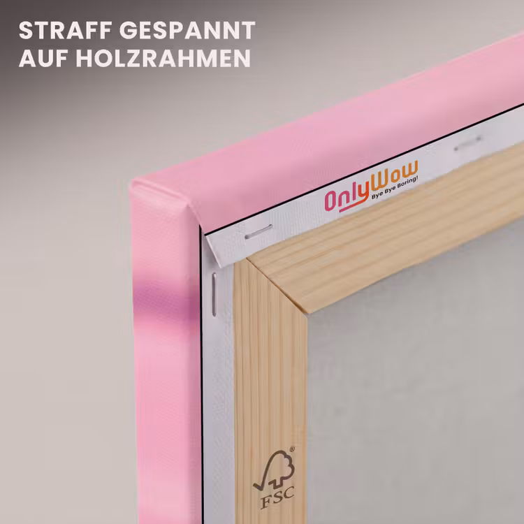 Leinwandbild - Glitzer - Discokugel - Rosa - Kirsche — 5