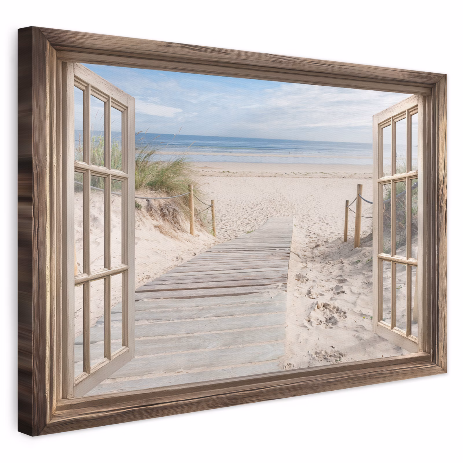 Leinwandbild - Durchblick - Strand - Dünen - Weg - Landschaft — 1