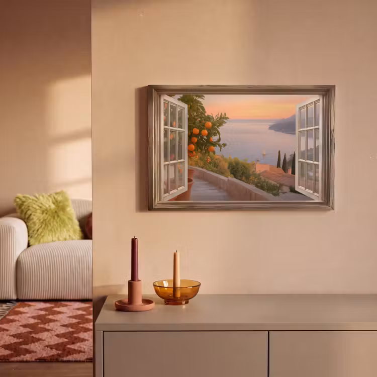 Leinwandbild - Durchblick - Ausblicke - See - Landschaft — 2