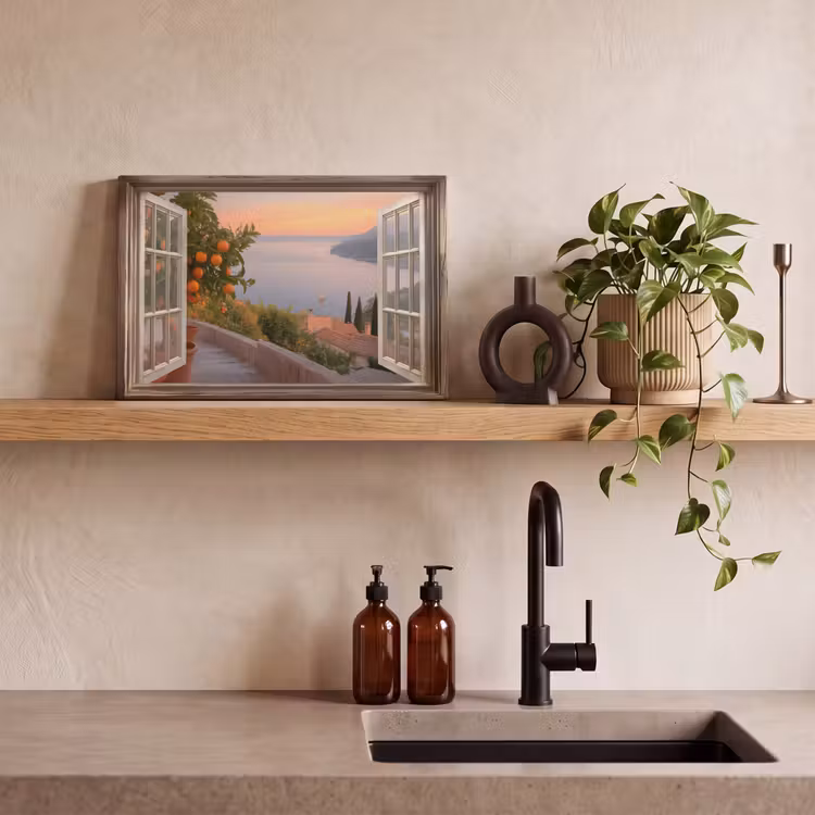 Leinwandbild - Durchblick - Ausblicke - See - Landschaft — 3