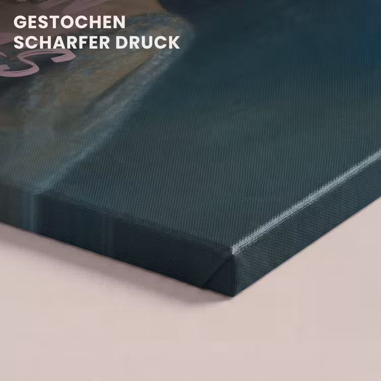 Leinwandbild - Klassisch - Verschnörkelt - Rosa — 4