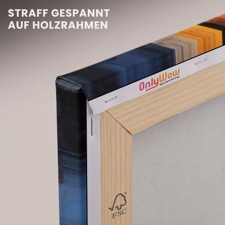 Leinwandbild - Abstrakt - Porträt - Farbfelder — 5