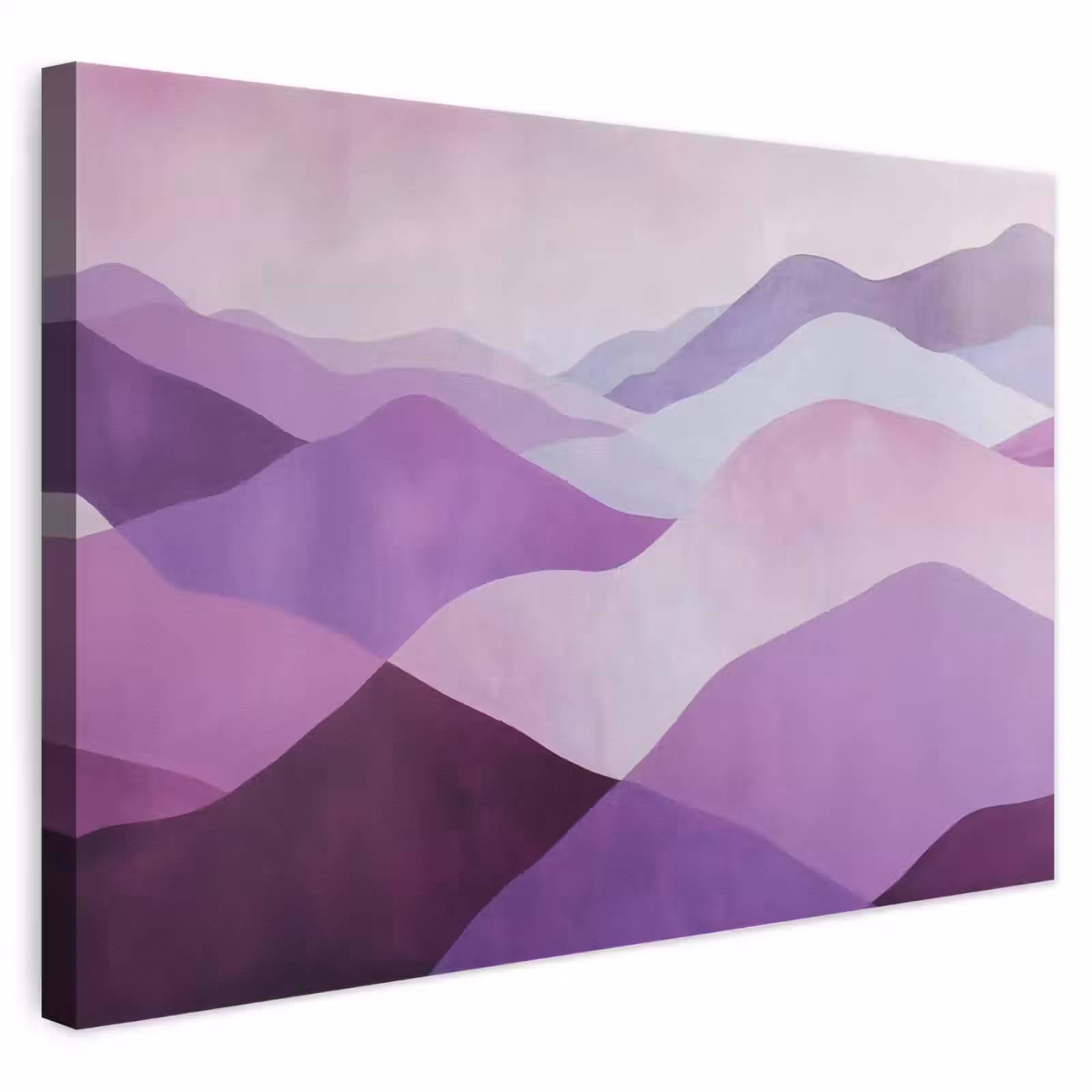 Leinwandbild - Abstrakt - Hügel - Landschaft - Lila — 1