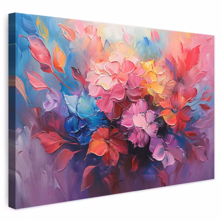 Leinwandbild - Blumen - Rosa - Aquarell - Kunst — 1