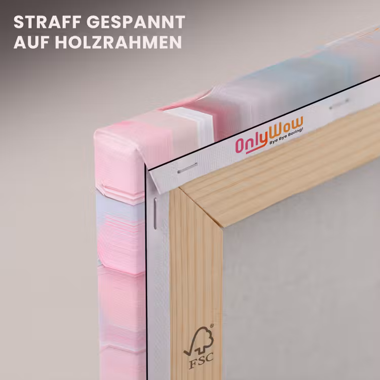 Leinwandbild - Muschel - Pastell - Rosa — 5
