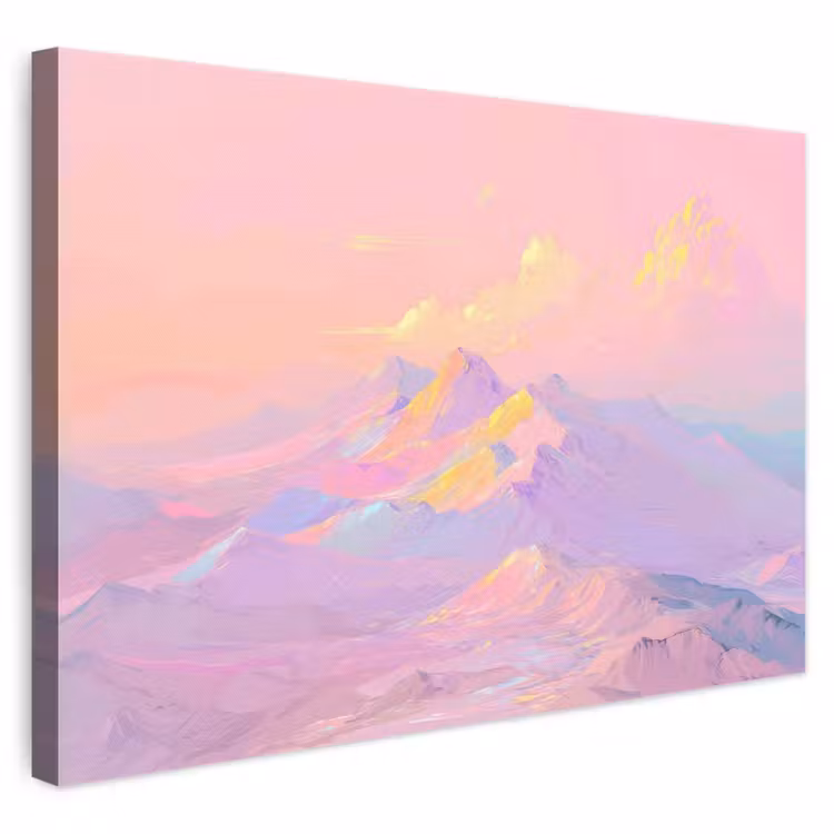 Leinwandbild - Berggipfel - Wolken - Verträumt — 1