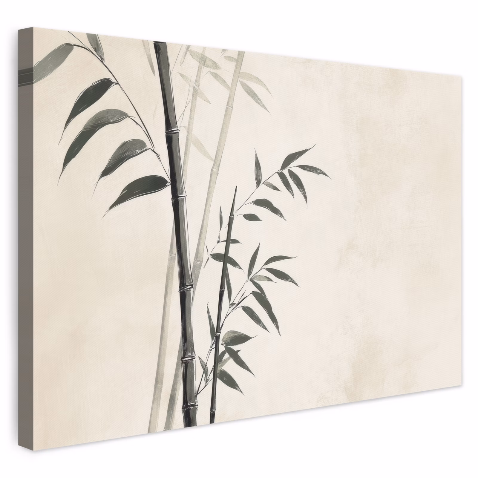 Leinwandbild - Japandi - Bambus - Beige — 1