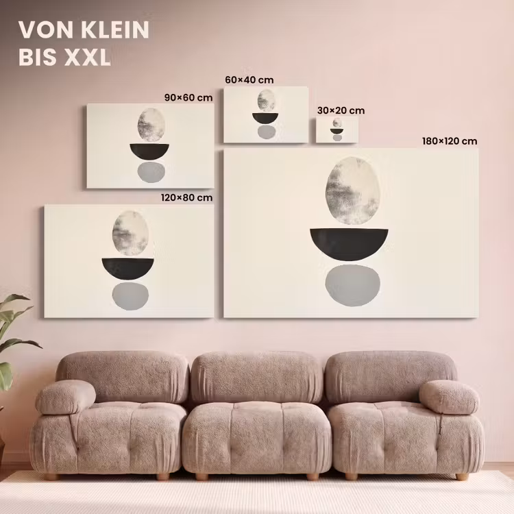 Leinwandbild - Beige - Japandi - Wabi sabi — 6