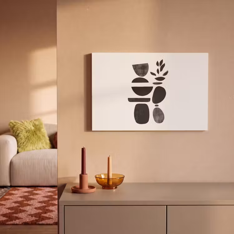 Leinwandbild - Japandi - Schwarz - Abstrakt — 2