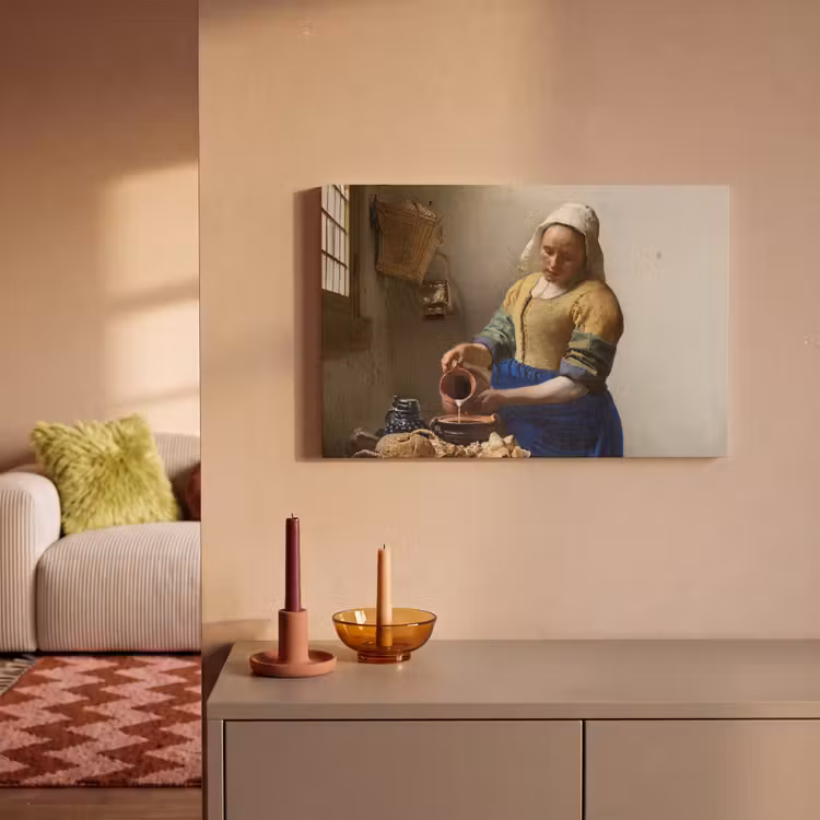 Leinwandbild - Das Milchmädchen - Gemälde von Johannes Vermeer — 2