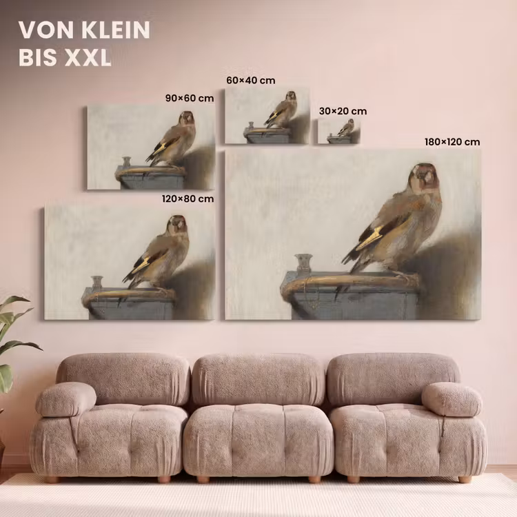 Leinwandbild - Der Stieglitz - Carel Fabritius — 6