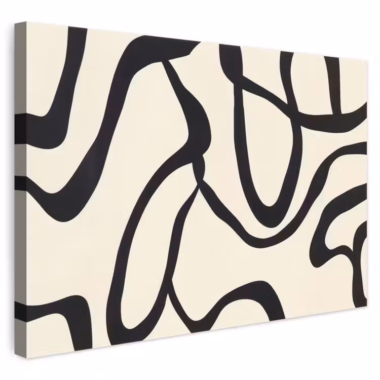 Leinwandbild - Abstrakt - Linien - Modern - Beige — 1
