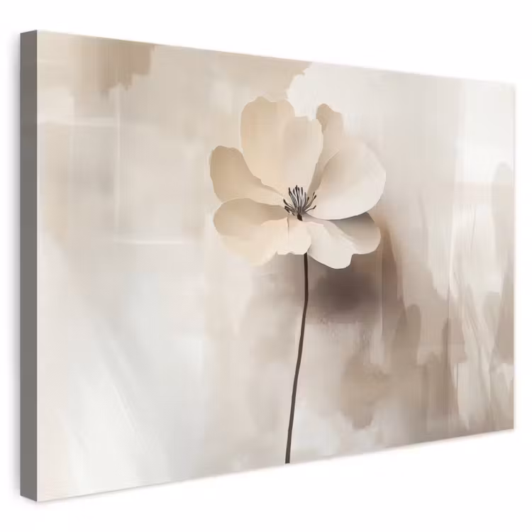 Leinwandbild - Blume - Beige - Farbe - Schatten — 1