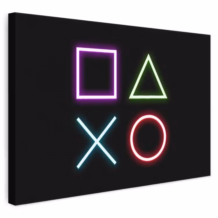 Leinwandbild - Gaming - Neon - Konsole - Schwarz - Controller - Gaming — 1