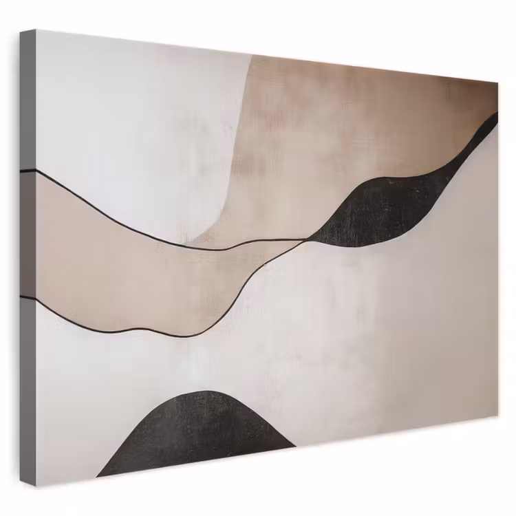 Leinwandbild - Konturlinien - Abstrakte Landschaft — 1