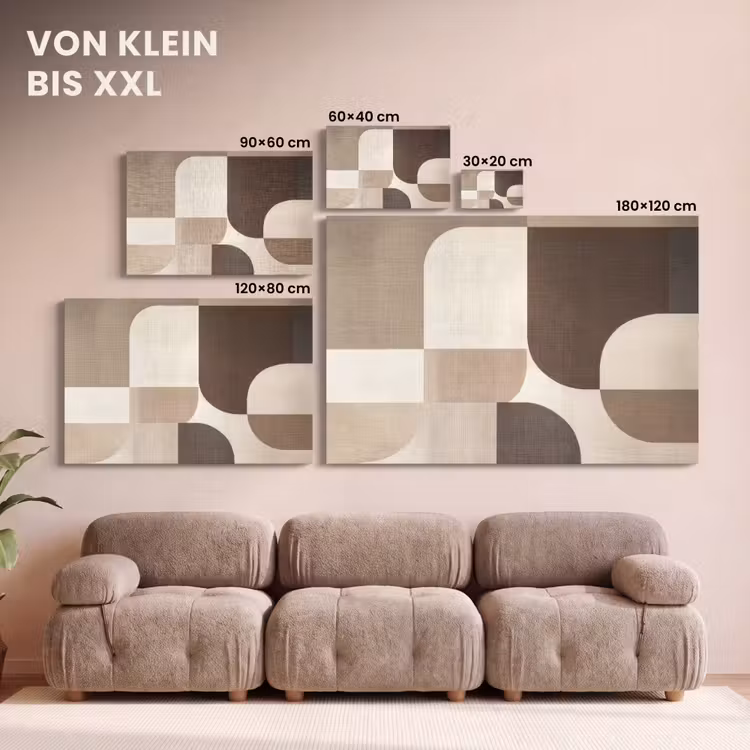 Leinwandbild - Geometrisch - Gewebte Struktur - Modern — 6