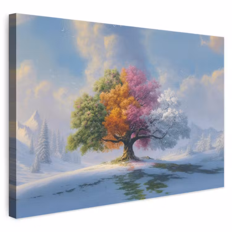 Leinwandbild - Baum - Jahreszeiten - Winter - Landschaft — 1