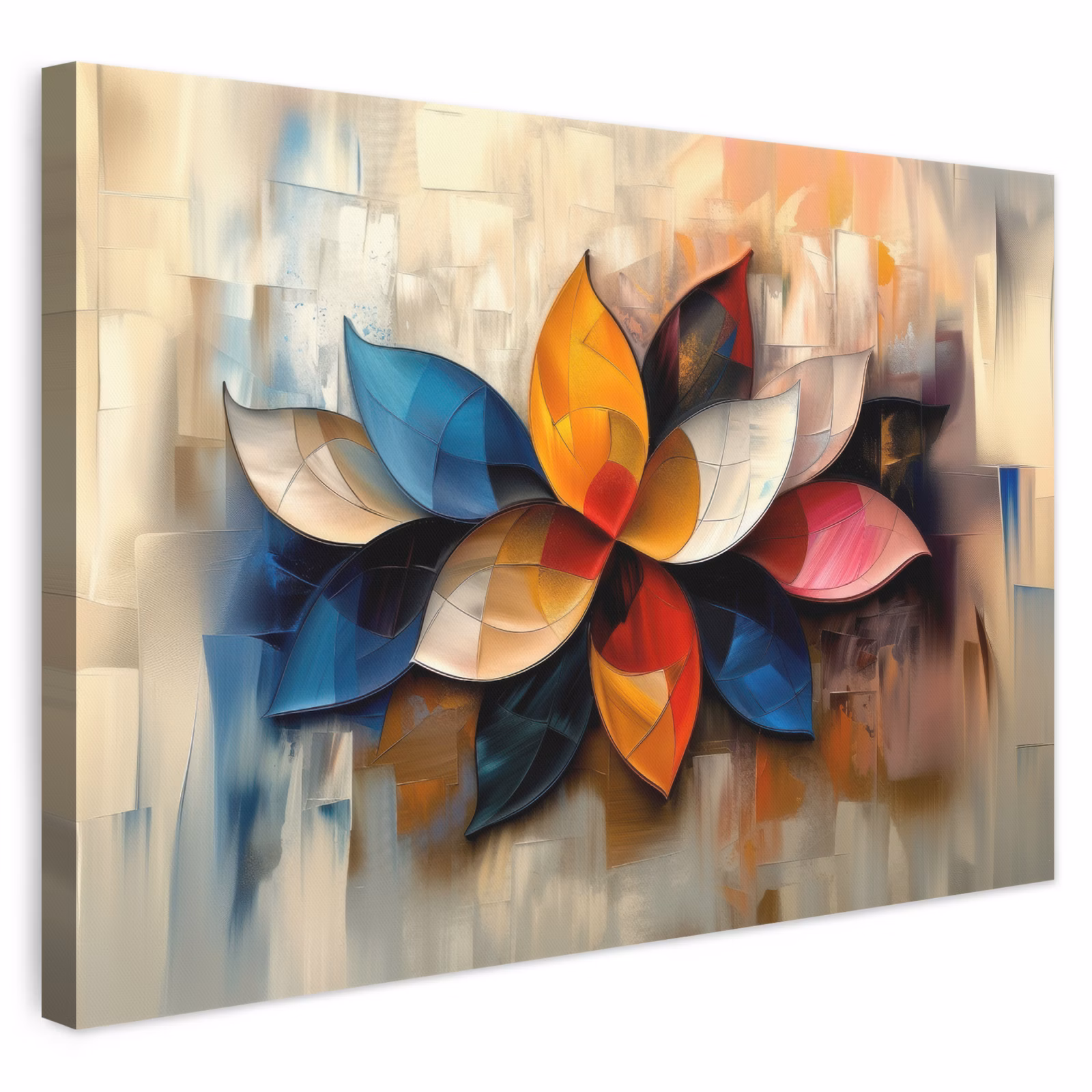 Leinwandbild - Blume - Abstrakt - Bunt - Blätter — 1