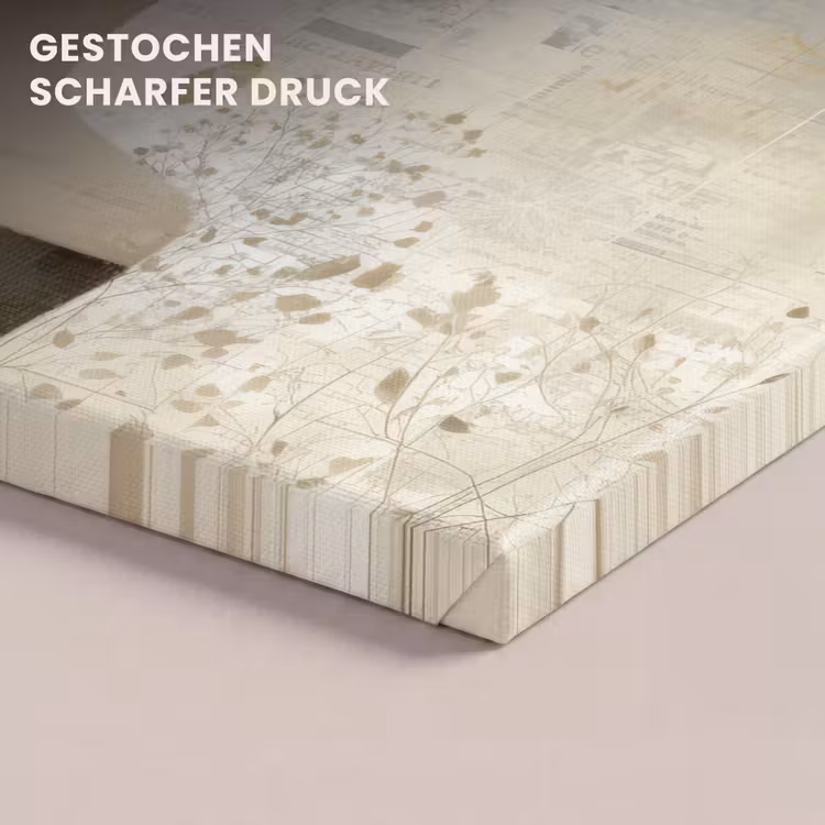 Leinwandbild - Fluff - Frau - Beige — 4