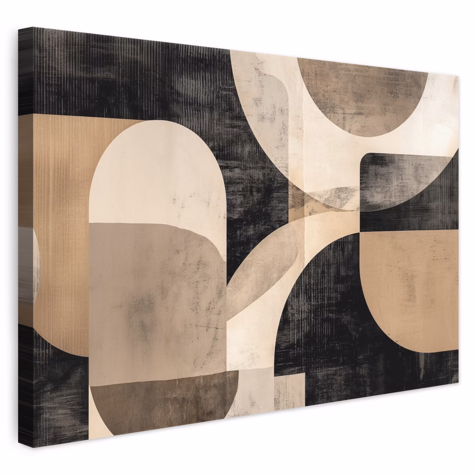 Leinwandbild - Abstrakt - Formen - Modern - Beige — 1