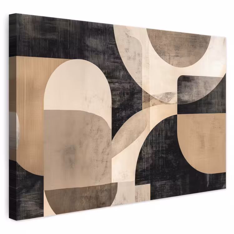 Leinwandbild - Abstrakt - Formen - Modern - Beige — 1