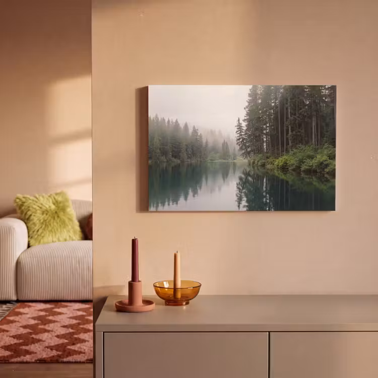 Leinwandbild - Berge - See - Wald — 2