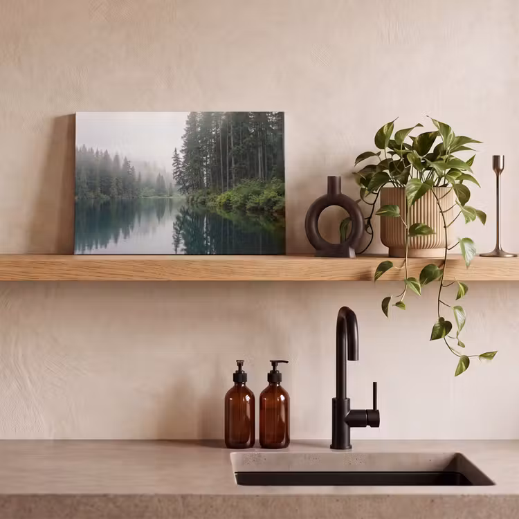 Leinwandbild - Berge - See - Wald — 3