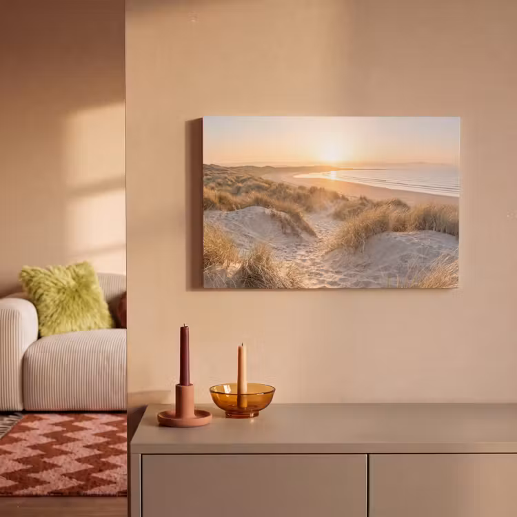 Leinwandbild - Dünen - Strand - Meer — 2