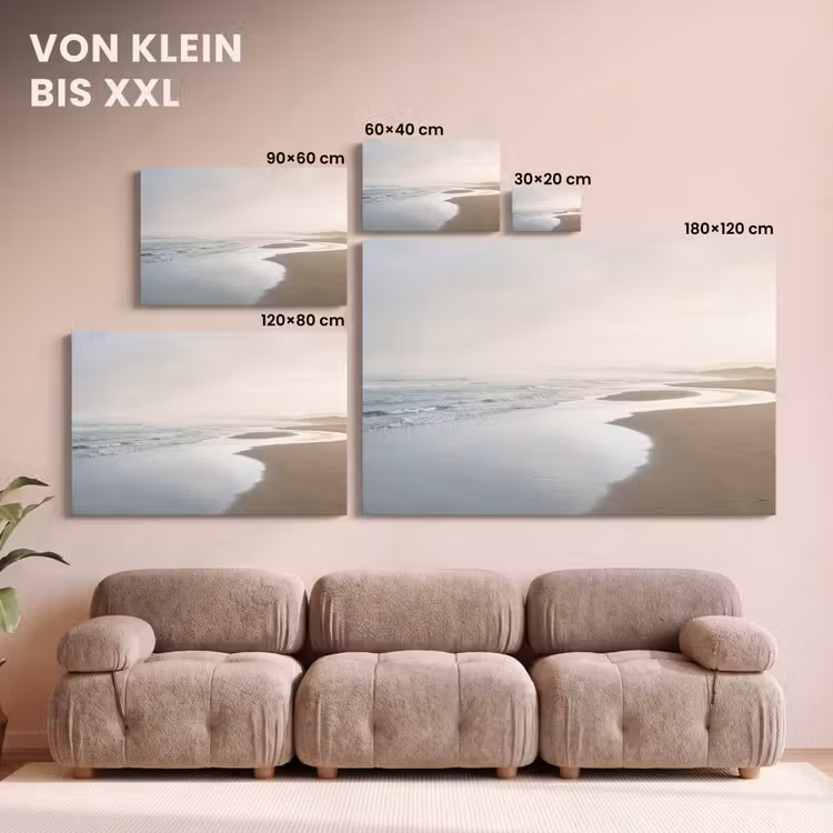 Leinwandbild - Küstenlinie - Strand - Meer — 6