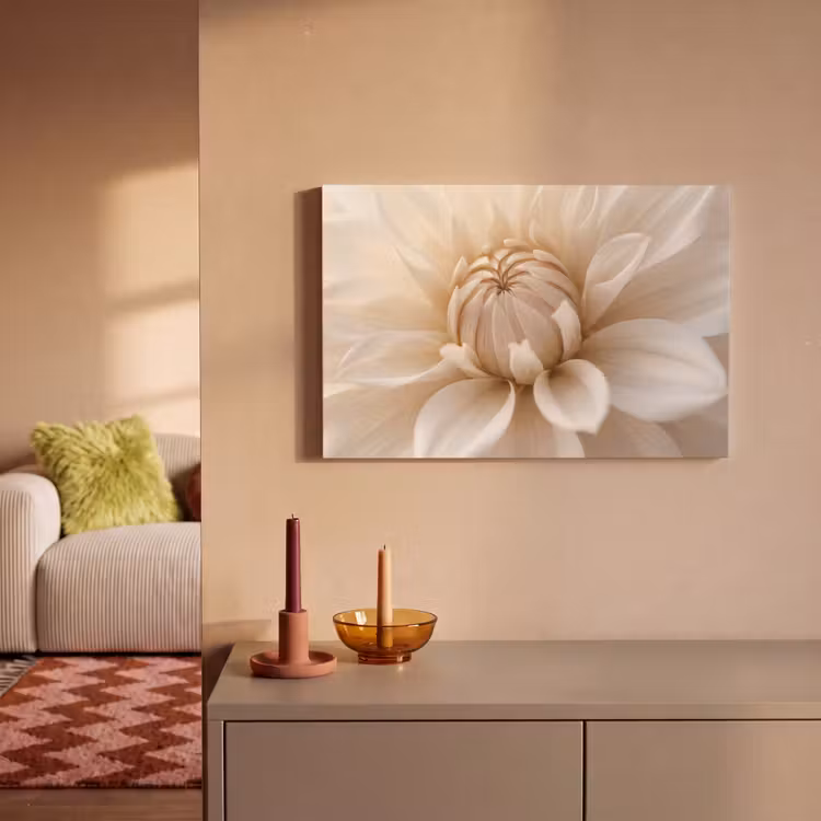 Leinwandbild - Blume - Dahlie - Weiß — 2