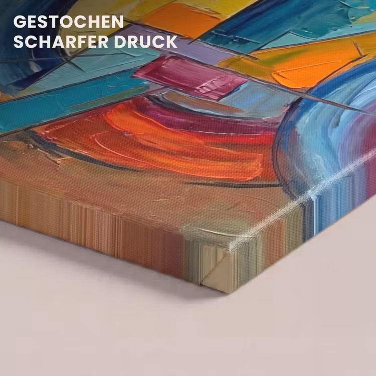 Leinwandbild - Abstrakt - Kreise - Malerei - Bunt - Dynamisch — 4