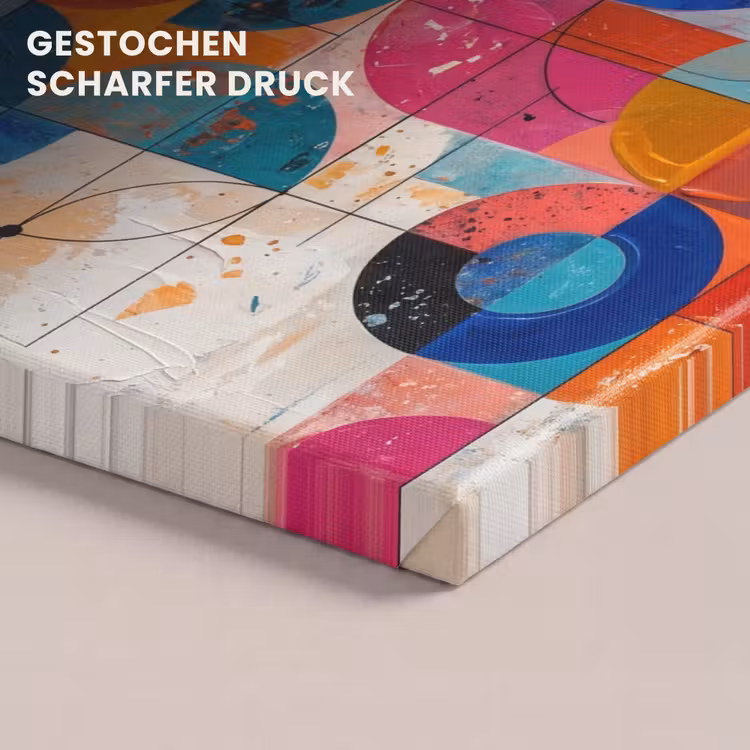Leinwandbild - Kunst - Geometrisch - Abstrakt - Farbenfroh — 4