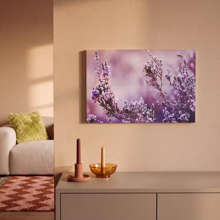 Leinwandbild - Lavendel - Winter - Blumen - Lila — 2