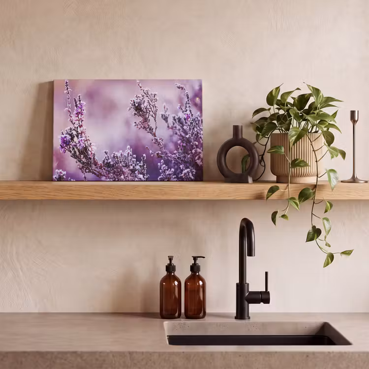 Leinwandbild - Lavendel - Winter - Blumen - Lila — 3