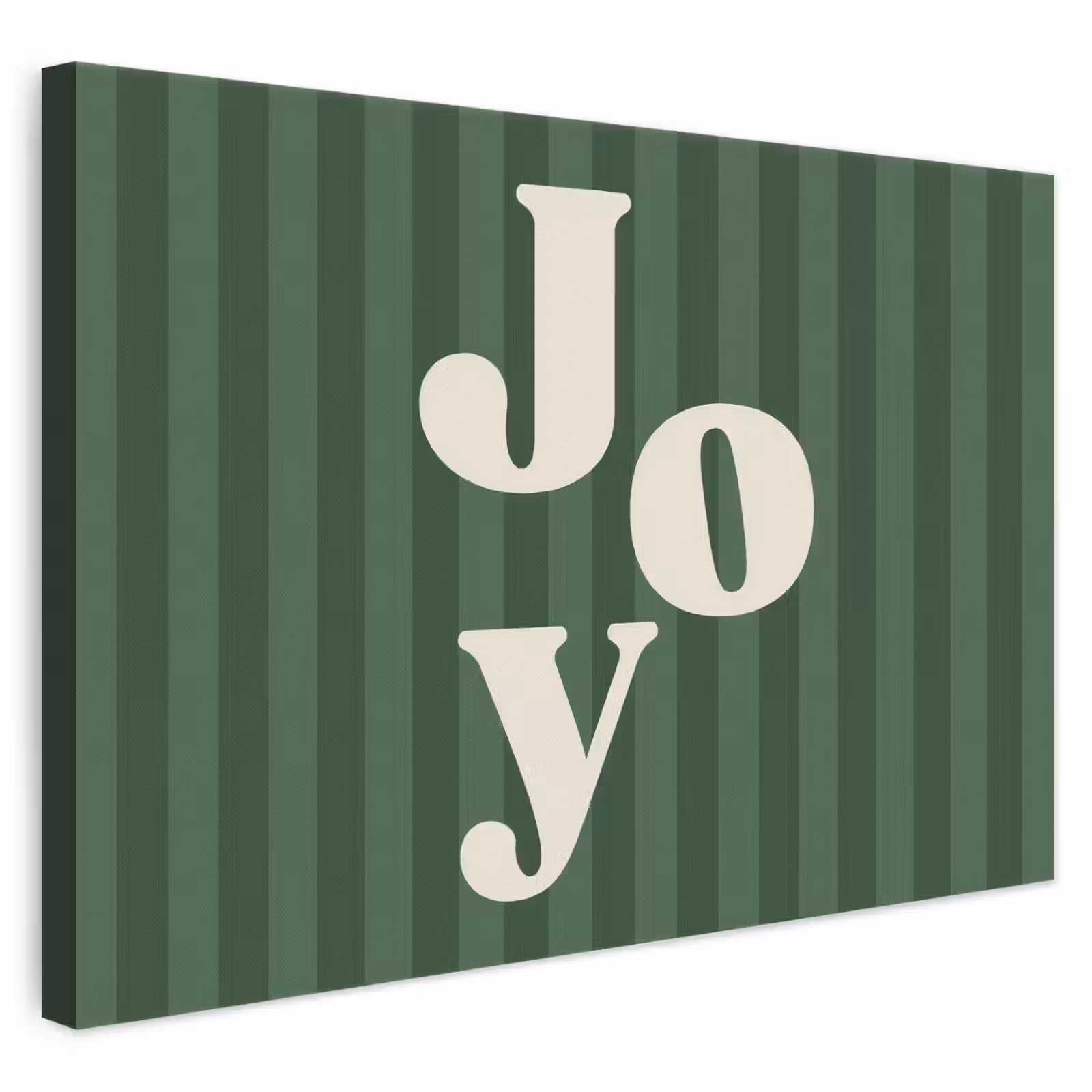 Leinwandbild - Joy – Weihnachten – Text – Grün — 1