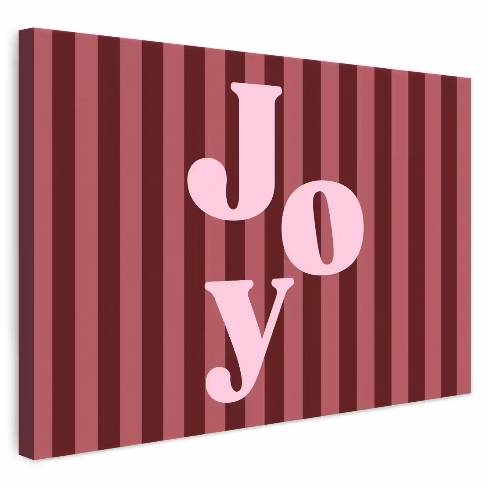 Leinwandbild - Joy – Weihnachten – Text – Rosa — 1