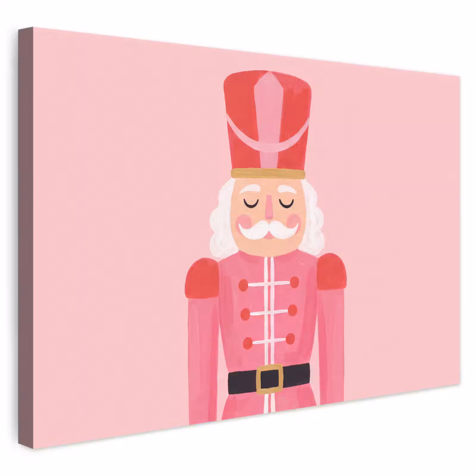 Leinwandbild - Nussknacker – rosa Illustration — 1